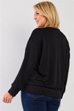 Black "monday Sunday" Print Long Sleeve Relaxed Sweatshirt Top #Dresswomen #Shorts #Youtubeshorts