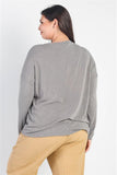 Plus Grey "dream Comes True" Long Sleeve Top #Dresswomen #Shorts #Youtubeshorts