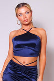 Sexy Halter Front Crop Top - Naughty Smile Fashion