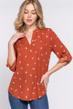 Buying Guide: Stylish and Healthy Dresses 2023 | Fashionably Fit | 3/4 Roll Up Slv V-neck Print Blouse