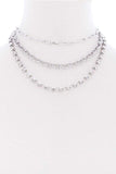 3 Layered Multi Metal Chain Necklace Naughty Smile Fashion