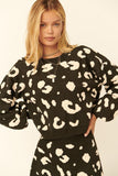 A Leopard Print Pullover Sweater