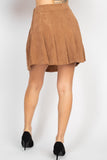 A-line Corduroy Pleated Mini Skirt Naughty Smile Fashion