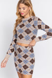 Buying Guide: Stylish and Healthy Dresses 2023 | Fashionably Fit | Argyle Jacquard Crop Sweater