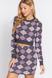 Buying Guide: Stylish and Healthy Dresses 2023 | Fashionably Fit | Argyle Jacquard Crop Sweater