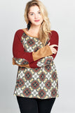 Argyle Printed Waffle Knit Sweater Top #Dresswomen #Shorts #Youtubeshorts