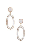Beaded Oval Post Drop Earring Naughty Smile Fashion
