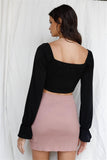 Buying Guide: Stylish and Healthy Dresses 2023 | Fashionably Fit | Black Satin Effect Cut-out Bustier Detail Balloon Long Sleeve Crop Top #Dresswomen #Shorts #Youtubeshorts