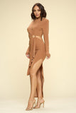Bodycon Cut Out Midi Dress #Dresswomen #Shorts #Youtubeshorts