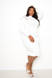 Bodycon Sweater Dress With Knot Detail Naughty Smile Fashion