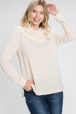Buttoned Flap Mock Sweater Naughty Smile Fashion