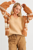 Buying Guide: Stylish and Healthy Dresses 2023 | Fashionably Fit | Camel Striped Crochet Knit Two Pocket Open Front Cardigan