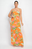 Scoop Tropical Print Dress