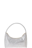 Chic Rhinestone Curve Zipper Handle Bag Naughty Smile Fashion