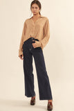 Collared Neckline Floral-print Shirt--women dress-Naughty Smile Fashion-Organic Corset Co-USA