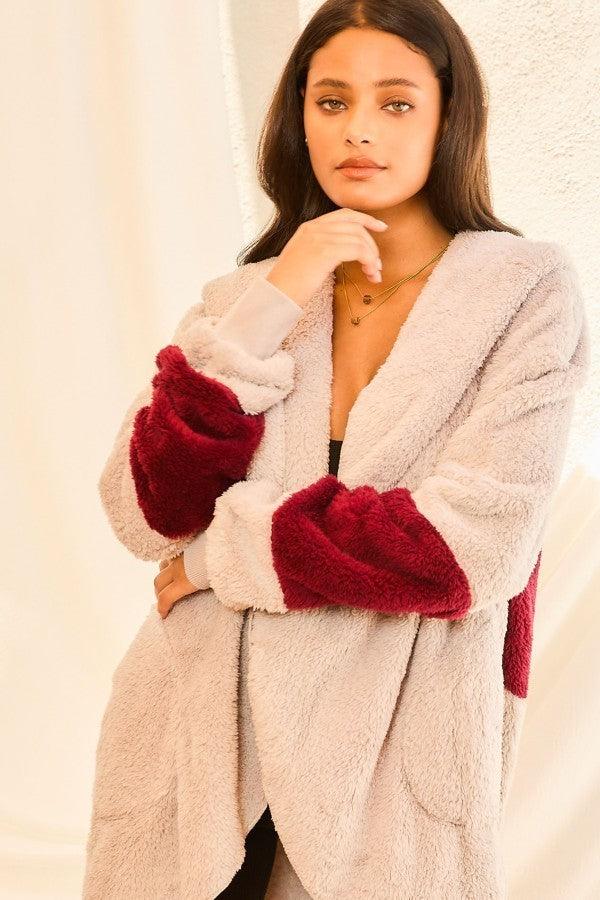 Buying Guide: Stylish and Healthy Dresses 2023 | Fashionably Fit | Color Block Long Sleeve Wool Hoodie Jacket With Pocket