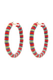 Colorful Bangle Hoop Earring Naughty Smile Fashion