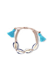 Cowrie Seashell Tassel Adjustable Bracelet