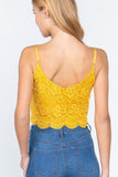 Crochet Lace Cami Woven Top Naughty Smile Fashion
