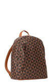Curved Monogram Zipper Backpack Naughty Smile Fashion
