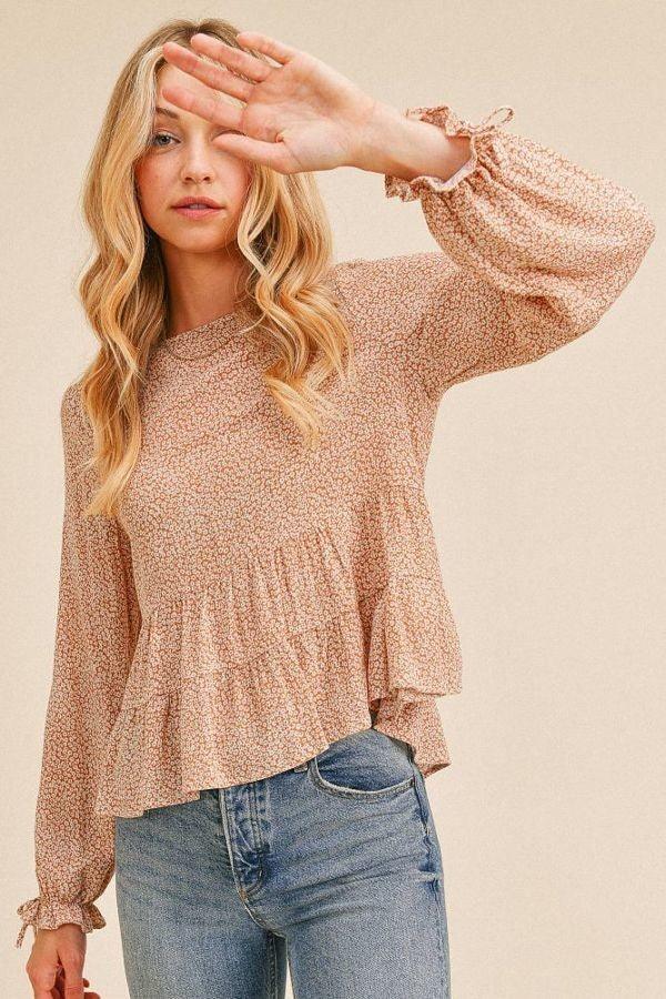 Buying Guide: Stylish and Healthy Dresses 2023 | Fashionably Fit | Ditsy Floral Crinkle Gauze Tiered Long Sleeve Top #Dresswomen #Shorts #Youtubeshorts