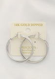 Double Hoop 14k Gold Dipped Earring Naughty Smile Fashion