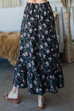 Elastic Waistline Maxi Skirt Naughty Smile Fashion