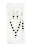 Elegant Rhinestone Bracelet Necklace Set Naughty Smile Fashion