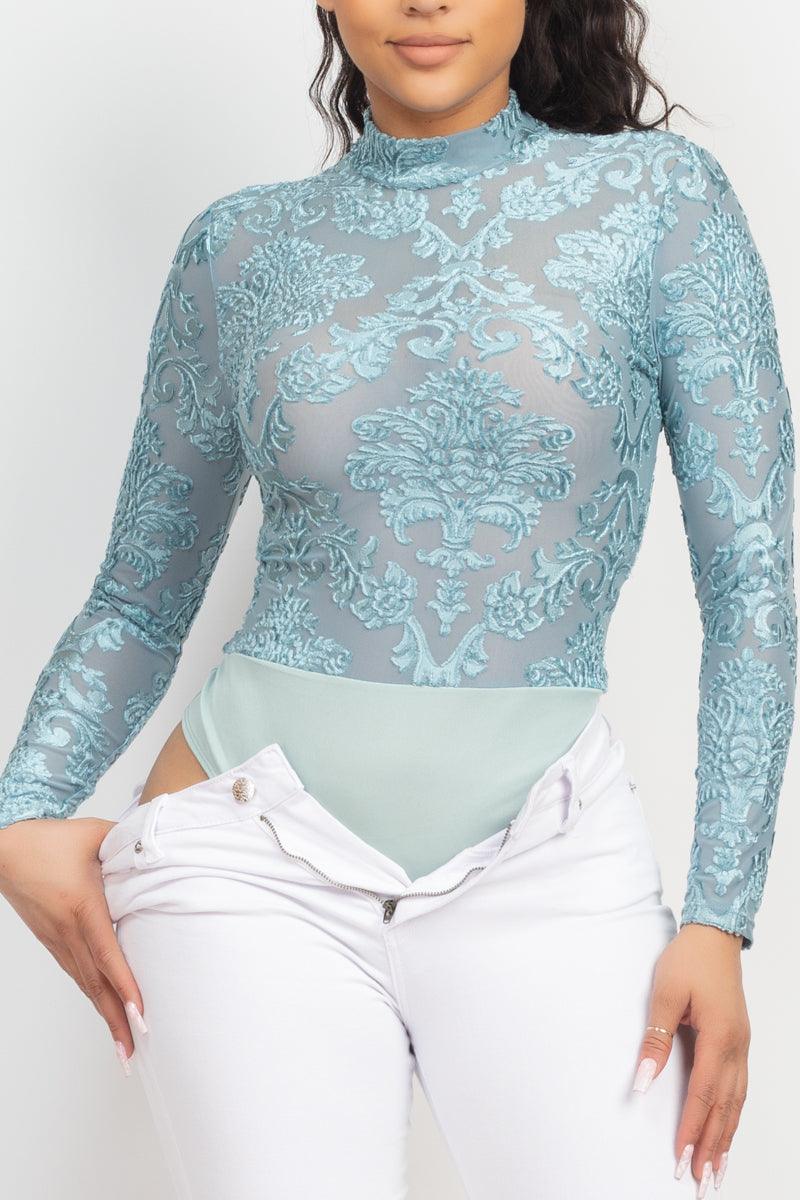 Buying Guide: Stylish and Healthy Dresses 2023 | Fashionably Fit | Embroidered Mock Neck Keyhole Bodysuit