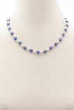 Evil Eye Pearl Bead Necklace
