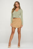 Faux Pearl Crop Top And Cardigan Set Naughty Smile Fashion