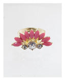 Faux stone adjustable ring