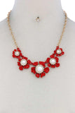Floral Pearl Bead Necklace Naughty Smile Fashion