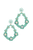 Floral Post Drop Earring Naughty Smile Fashion