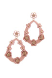 Floral Post Drop Earring Naughty Smile Fashion