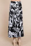 Floral Printed Skirt With Elastic Waistband