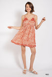 Floral print v-neck dress with skirt lining Naughty Smile Fashion