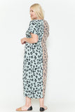 Front Slit Dolman Leopard Print Dress