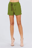 Front Tie W/elastic Band Short Pants Naughty Smile Fashion