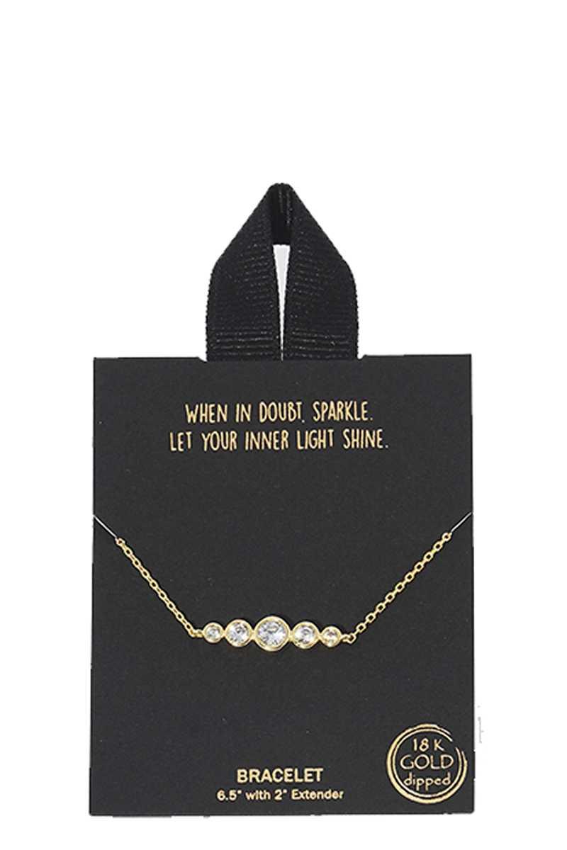 Gold Rhodium Dipped Pendant bracelet Naughty Smile Fashion