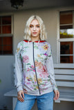Buying Guide: Stylish and Healthy Dresses 2023 | Fashionably Fit | Grey Pink Flower Print Contrast Double Hood Sweater #Dresswomen #Shorts #Youtubeshorts
