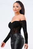 Leopard Print Off Shoulder Bodysuit--women dress-Naughty Smile Fashion-Organic Corset Co-USA