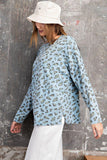 Leopard Printed Garment Dye Loose Fit Knit Top Naughty Smile Fashion
