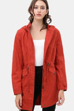 Long Line Hooded Utility Anorak Jacket Coat Naughty Smile Fashion