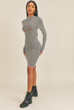 Long Sleeve Stripe Print Midi Dress #Dresswomen #Shorts #Youtubeshorts
