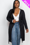 Long Sleeves Belted Cardigan Naughty Smile Fashion