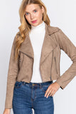 Buying Guide: Stylish and Healthy Dresses 2023 | Fashionably Fit | Long Slv Biker Faux Suede Short Jacket