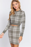 Buying Guide: Stylish and Healthy Dresses 2023 | Fashionably Fit | Long Slv Check Crop Sweater
