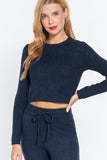 Long Slv Crew Neck Sweater Top Naughty Smile Fashion