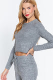 Long Slv Crew Neck Sweater Top Naughty Smile Fashion